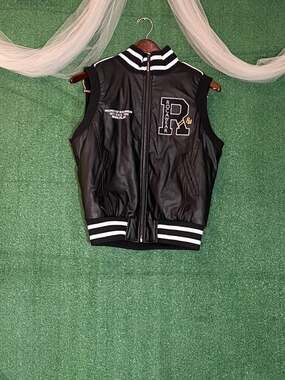 Rocawear World Class Varsity Vest Black Size L